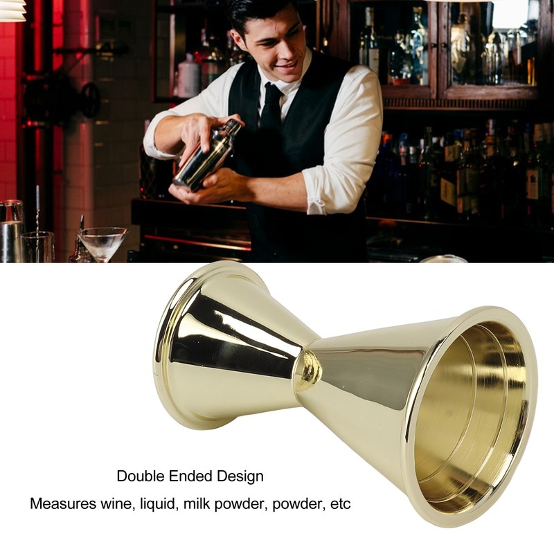 Cocktail Jigger Double Sided Stainless Steel Bar Shot Measuring Cup