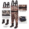 NEYGU Breathable and Waterproof Kids Chest Wader with Rubber Boots.
