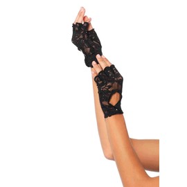 Leg Avenue 272422001 Lace Keyhole Basic Gloves 2724-Lace, Black, One Size (UK 6-12)