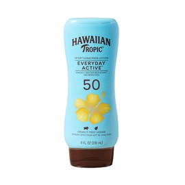 Hawaiian Tropic Hawaiian Tropic Everyday Active Lotion Sunscreen SPF 50, 8oz | Hawaiian Tropic Sunscreen SPF 50, Sunblock, Broad Spectrum Sunscreen, Oxybenzone Free Sunscreen, Water Resistant Sunscreen, 8oz