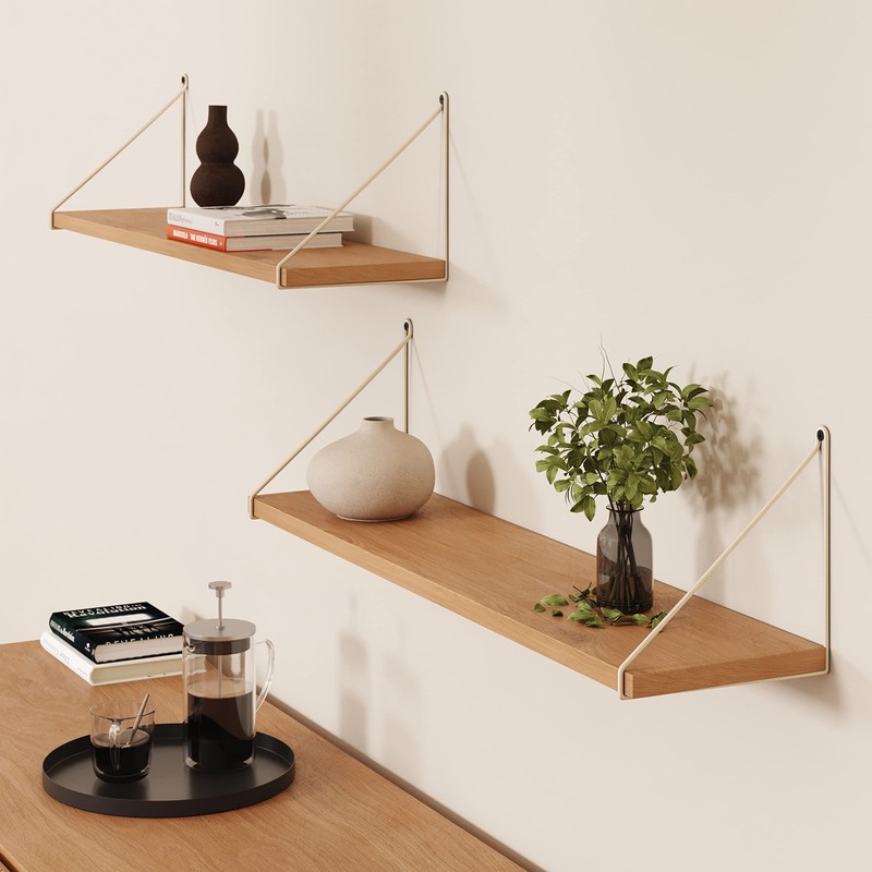 draadwerk® Shelf Brackets, Set of 2 Shelf Brackets, Wire, for