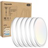 6PACK LED Flush Mount Ceiling Light, 3000K-4000K-6500K & 100W Equivalent