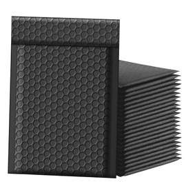 Famagic Bubble Mailers 4x8 Inch 50pc Black Shipping Bags, Chic Packaging Bags For Small Business, Colored Padded Mailing Envelopes,Opaque Matte Self Seal Bubble Poly Mailers Bulk #000