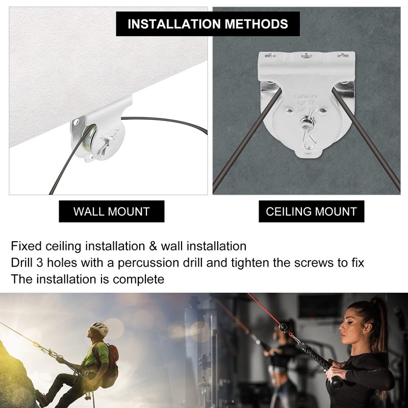 DBREAKS Pulley Single Set for Ropes Steel Cable (Pack of