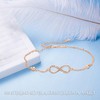 Infinity Anklet Bracelet 925 Sterling Silver Endless Love Symbol Ankle