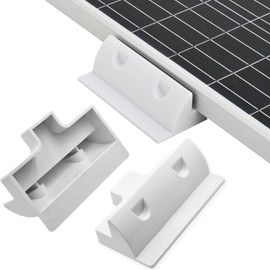 Trisinger Solar Panel Mounting Brackets, PC Corner Bracket Solar Panel Roof Drill-Free Mount for RV, Boats (2pcs-Side mounting Bracket)