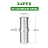 TAISHER 10PCS 304 Stainless Steel Pex Fittings, 3/4" Pex Coupling