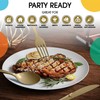 Exquisite Gold Plastic Knives 50 Pcs Gold Knives Disposable Utensils