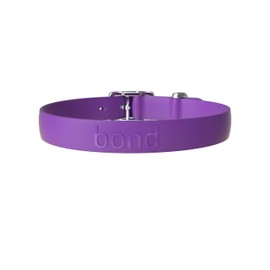 Bond Pet Waterproof Dog Collar - Durable, Comfortable, Adjustable, Wear Resistant and Easy to Clean for Puppies and XSmall Dogs (Purple, XSmall)