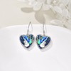CRMAD Guitar Abalone Earrings for Women Sterling Silver Dangle Drop