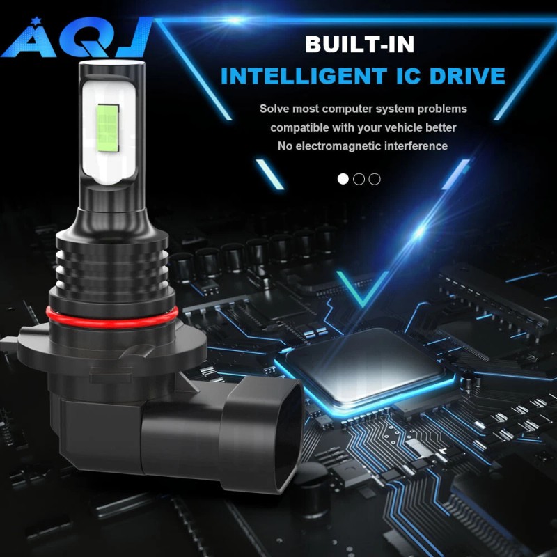 AQJ 9005 9006 LED Headlights Kit Combo Bulbs 8500K High