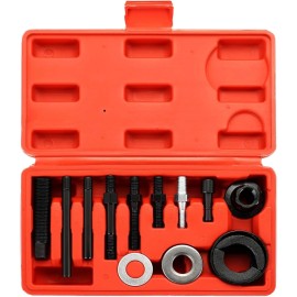 Powerbuilt 12PC Power Steering Pulley Puller Installer Kit For Engine, Water & Vacuum Pump