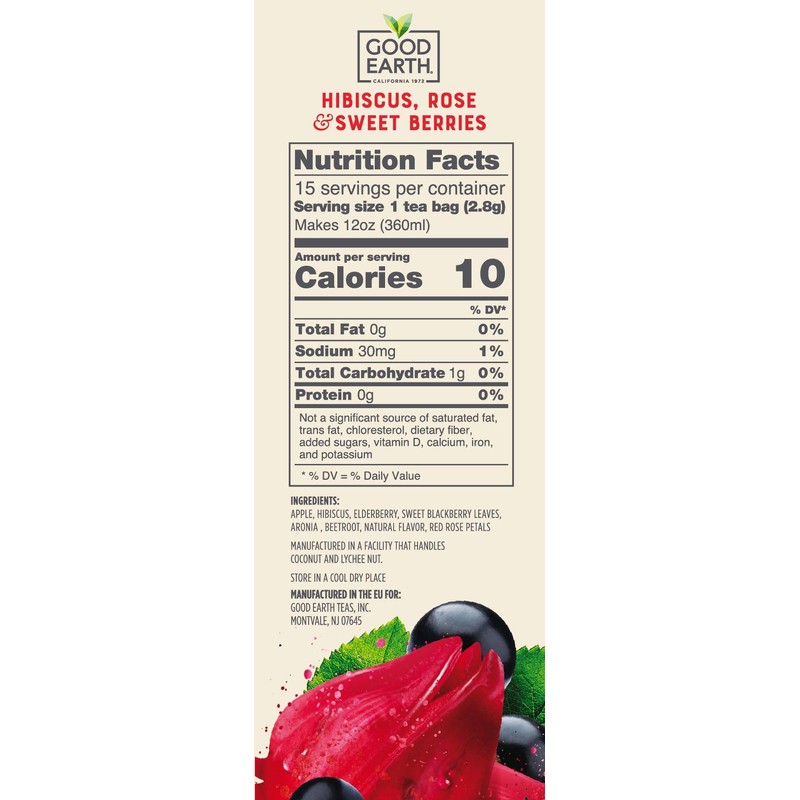 Good Earth Sensorial Blends Hibiscus, Rose & Sweet Berries Herbal