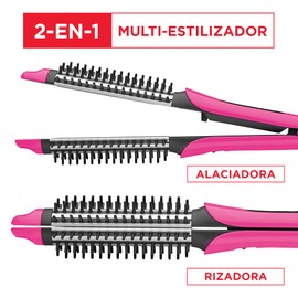 Revlon Alaciadora Multiestilizadora 2 en 1, Rosa