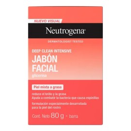 Jabón Facial En Barra Neutrogena Deep Clean Intensive 80 g