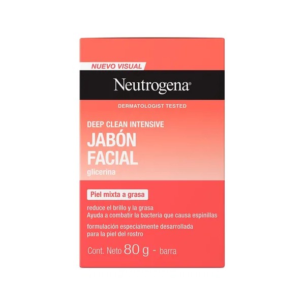 Jabón Facial En Barra Neutrogena Deep Clean Intensive 80 g