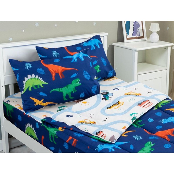 Meeting Story 3pcs Kids Comforter Set Zipper Bedding for Boys