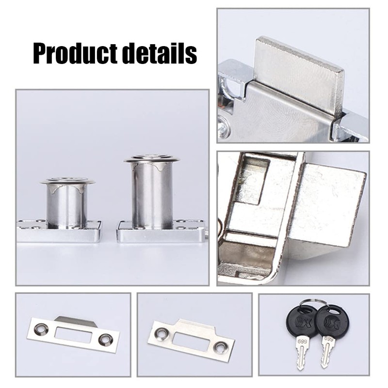 Drawer Lock, Security Cabinet Lock, with Key Different Cupboard Lock,