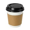 NYHI 200-Pack 8 oz White Paper Disposable Cups With Lids