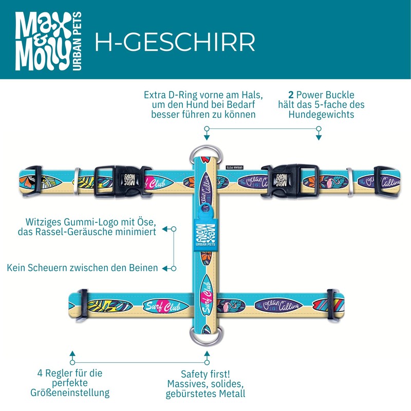 Max & Molly H-Harness – Kiwi, S