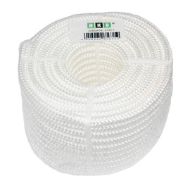 HKB ® Polypropylene Rope 20 m x 8 mm White Mooring Rope Rope Rope 16 Plaited