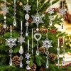 21Pcs Adornos Navideños de Cristal para Decoración de árbol de