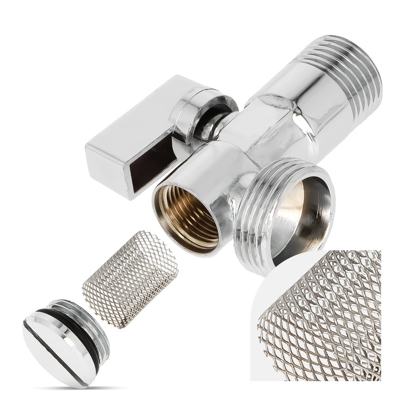 Angle Valve with Filter 1/2 Inch Male x 3/4 Inch