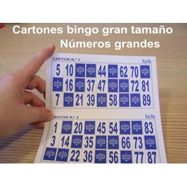 KEKA 48 Extra Large Bingo Cards with Large Numbers and Thick 240gsm Card