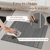 Stone Drying Mat for Kitchen Counter, 24"×16", Collapsible Super Absorbent