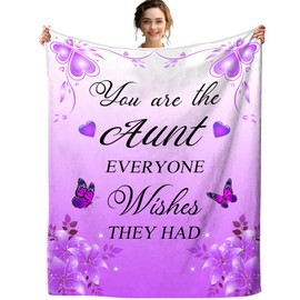 Ehutos Gifts for Aunt Blanket Throw Aunt Birthday Gifts Ideas for Auntie Women Mothers Day Blankets to My Aunt Gifts from Niece Nephew 60"X50"