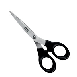 Leitz Stainless Steel Scissors 165 mm, Stainless Steel 165 mm Scissors on Plastic-Free Hanging Card, 54230095