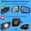 Driver Side Mirror Replacement Glass with Adhesive Pads for 2011-2014