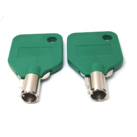 Replacement EN1 EPCO1 Elevator Keys EPC01 With Large Green Caps For Easy ID & Handling Commonly Used on Many Craft Elevators and Some Schindler Elevators