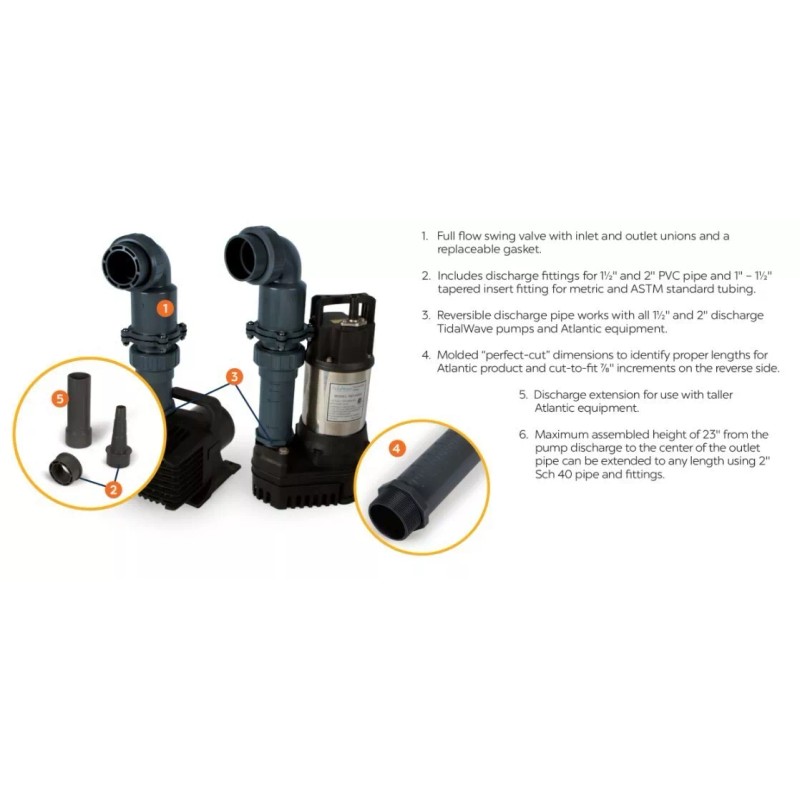 Atlantic Water Gardens Universal Submersible Water PUMP Check Valve KIT