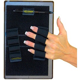 LAZY-HANDS Heavy-Duty 4-Loop Grips (x2 Grips) for MS Surface with Stylus Grip - FITS Most - Black