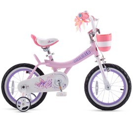 RoyalBaby Kids Girls Bike Bicycle with Basket Training Wheels 14 Inch Jenny Pink