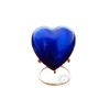 Blue Cremation Urn for Ashes Keepsake Heart Urn with Black