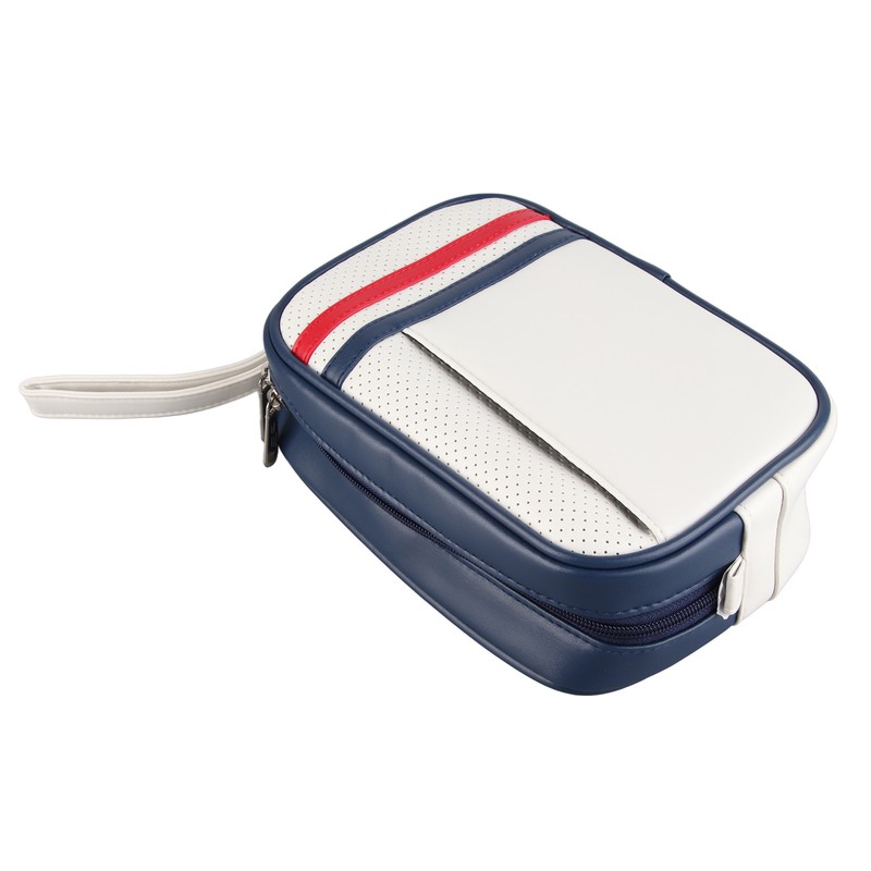 PU Leather Golf Ball Pouch Bag Tee Holder Handbag Storage