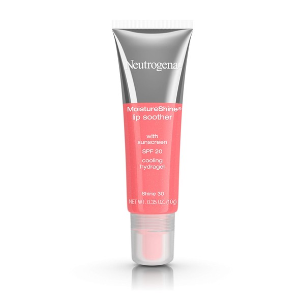 Neutrogena MoistureShine Lip Soother Gloss with SPF 20 Sun Protection, High Gloss Tinted Lip Moisturizer with Hydrating Glycerin and Soothing Cucumber for Dry Lips, Shine 30.35 oz