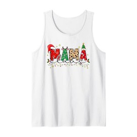 Cute Mama Claus Christmas Family Matching Pajamas Funny Xmas Tank Top