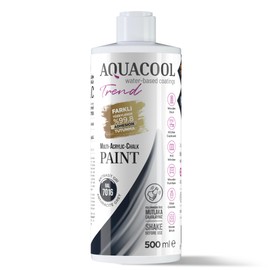 Aquacool Trend MAC paint - All In One Chalk paint - incredibly durable - Furniture, Cabinet, Countertop, Tile paint - no primer or sanding needed - Professional quality - Matte Finish. 16.9 Fl Oz (RAL 7016 Anthracite Gray)