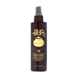 Aceite De Bronceado Sun Bum Hidratante SPF Botella de 15, 9 onzas, protección oscuro bronceado, aceite de coco orgánico, aloe Vera
