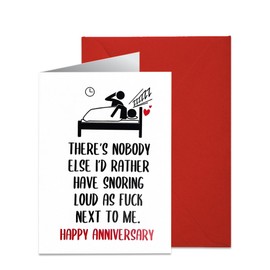 Funny Anniversary Card for Husband, Wife, Couple - Heartfelt Wedding Card for Parents, Mum & Dad - 4.9x6.9 Inch / 12.5x17.5cm