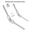 BLIKA 10 Pack 1/8" T316 Stainless Steel 180 Degree Adjustable