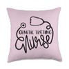 RN Genetic Testing Nurse NP Cute Genetics Nursing Throw Pillow