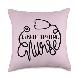 RN Genetic Testing Nurse NP Cute Genetics Nursing Throw Pillow