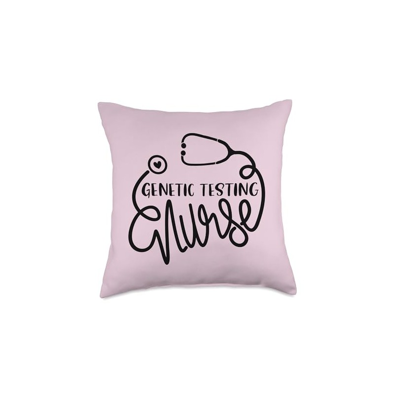 RN Genetic Testing Nurse NP Cute Genetics Nursing Throw Pillow