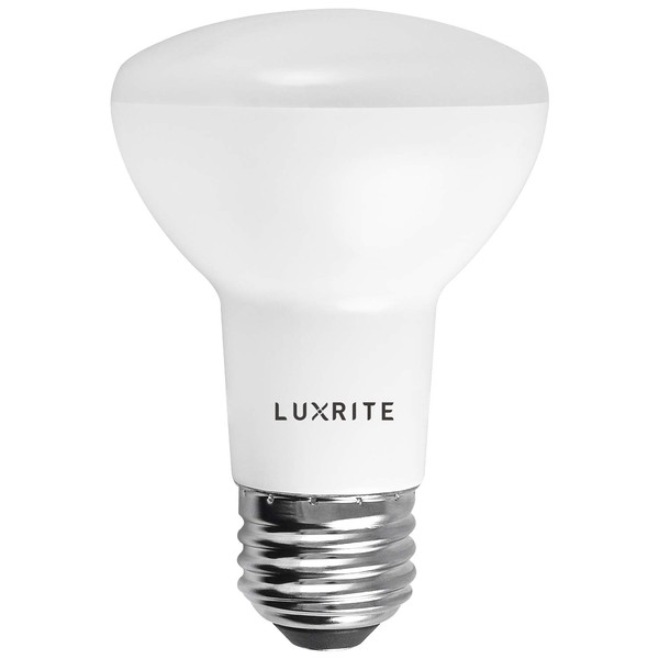 Luxrite BR20 LED Light Bulb, 6.5W (45W Equivalent), 3500K Natural White, 460 Lumens, Dimmable, Damp Rated, LED Flood Light Bulb, UL Listed, E26 Medium Base, 1-Pack