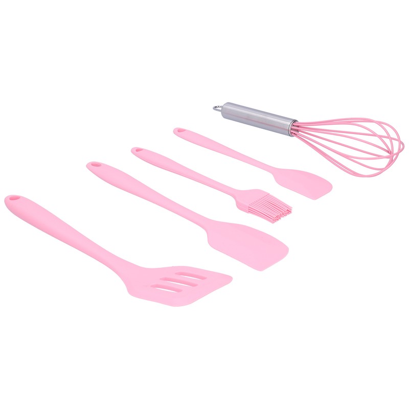 Cooking Spatula Set Silicone Baking Scraper Heat Resistant Egg Beater