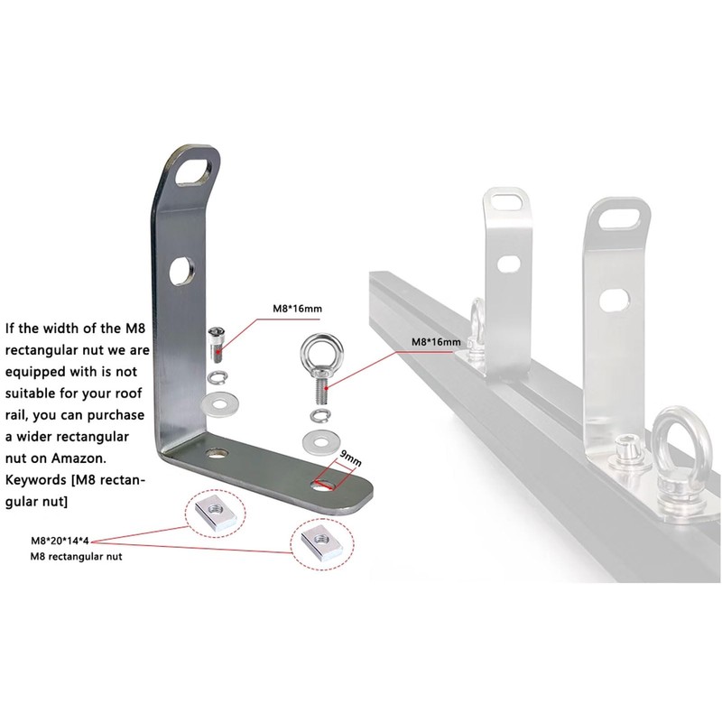 4pcs Load Stops, Replace T Slot Truck Cross Bar 304